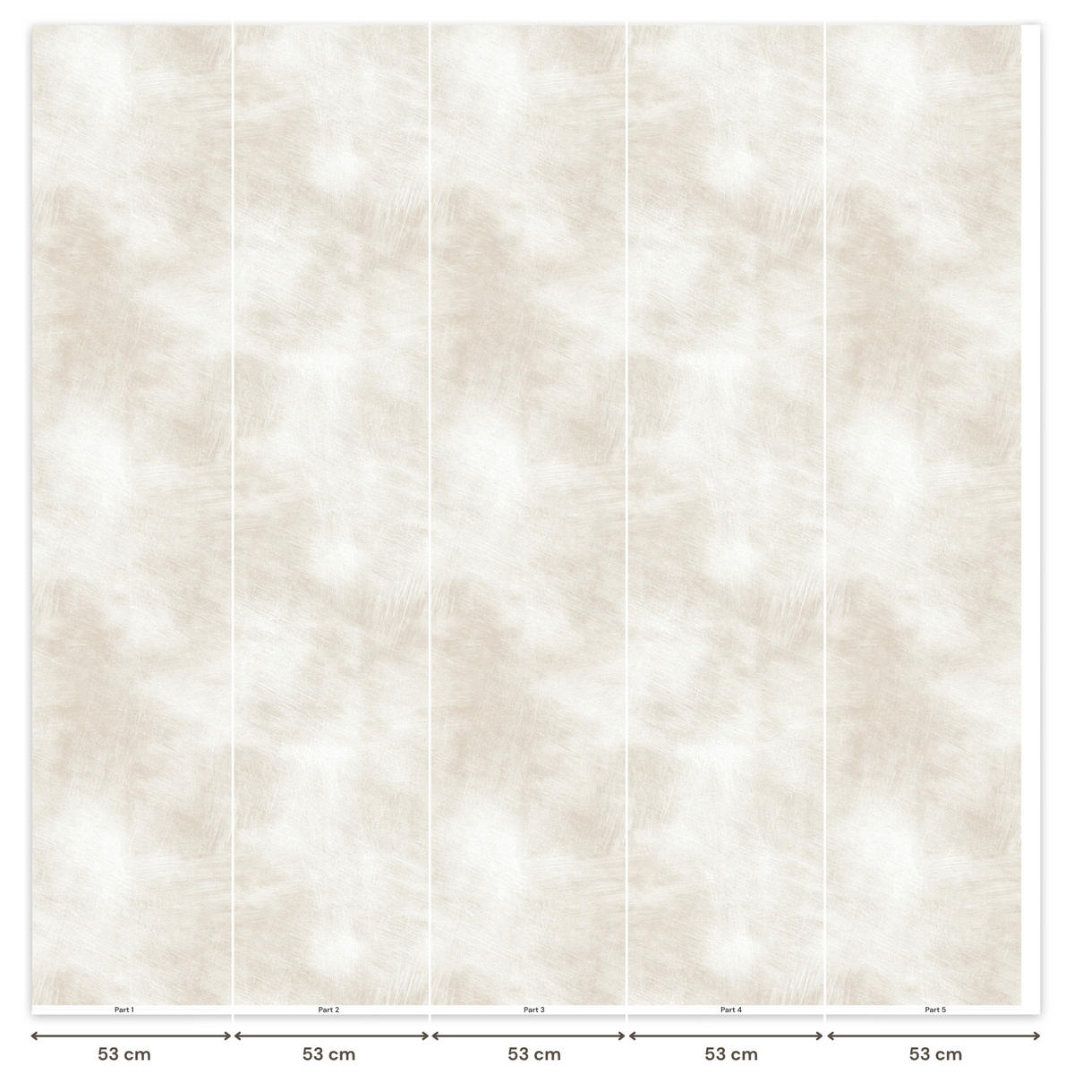 TAPETE - Dezent - Textur - Beige - 260x280 cm - Creme, Papier (260/280cm) - OnlyWow