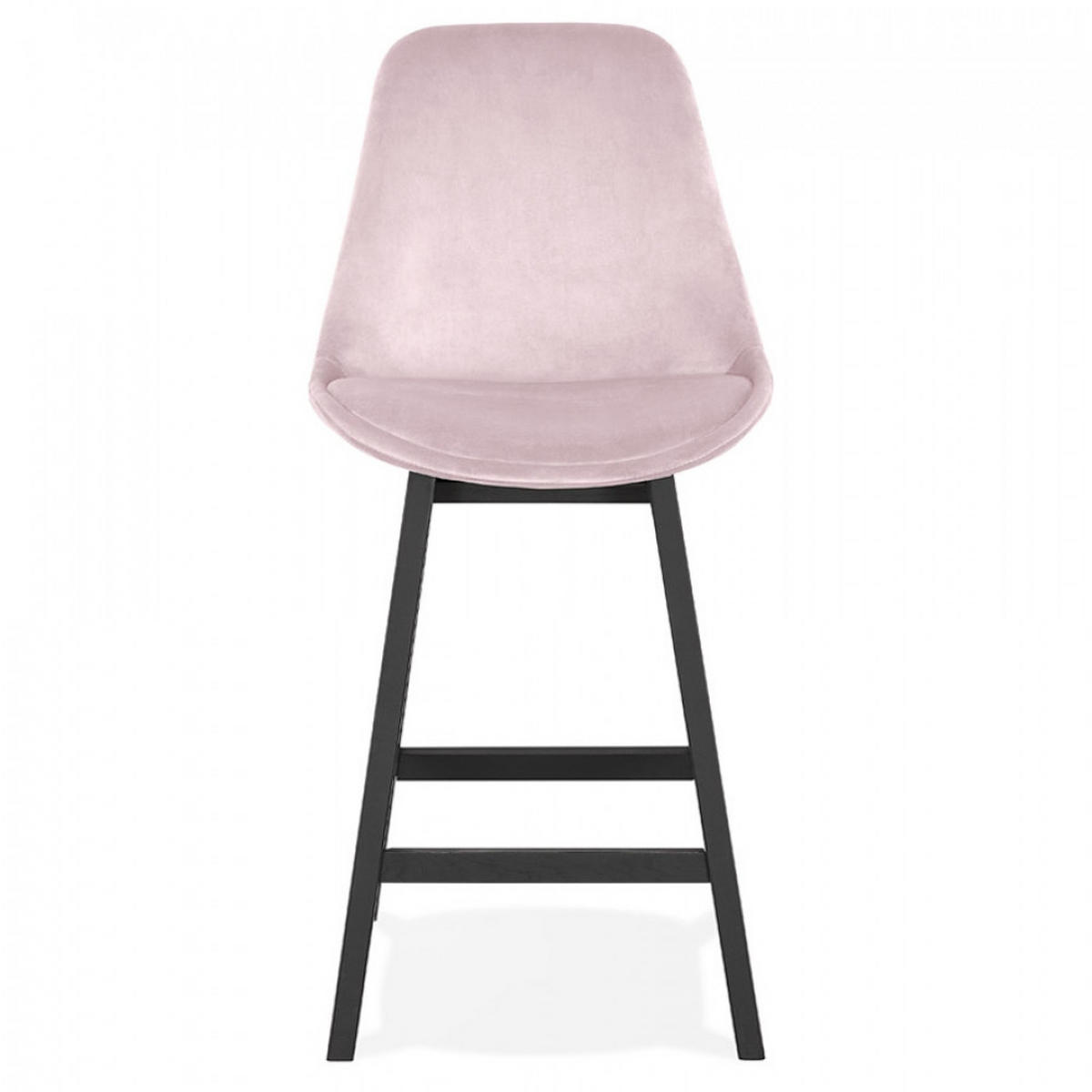 BARHOCKER Rosa 48x103x56cm - Schwarz/Rosa, Holz/Textil (48/103/56cm) - AlterEgo