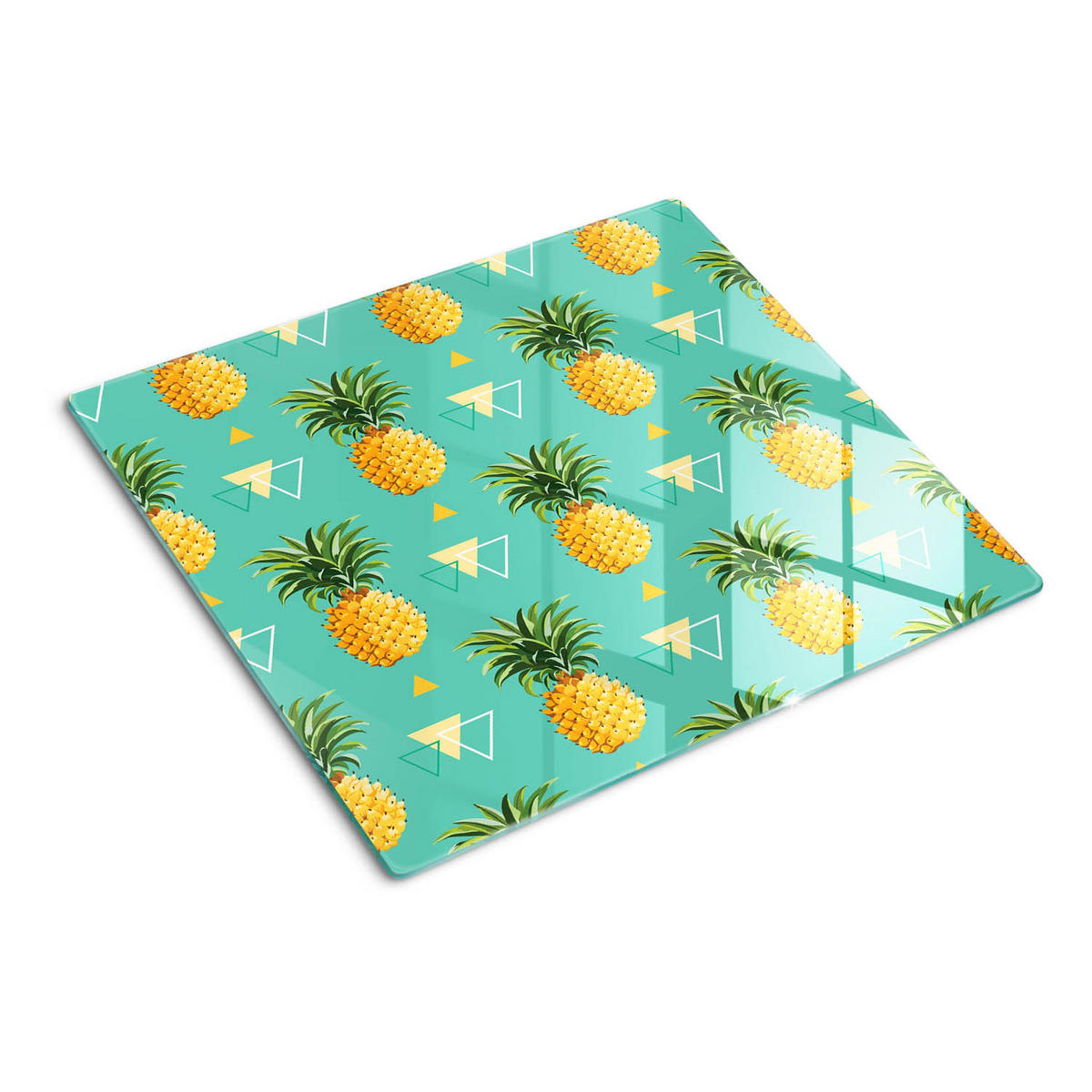 GLASPLATTE 60x52 cm Ananas - Gelb, Glas (60/0.4/52cm) - TULUP