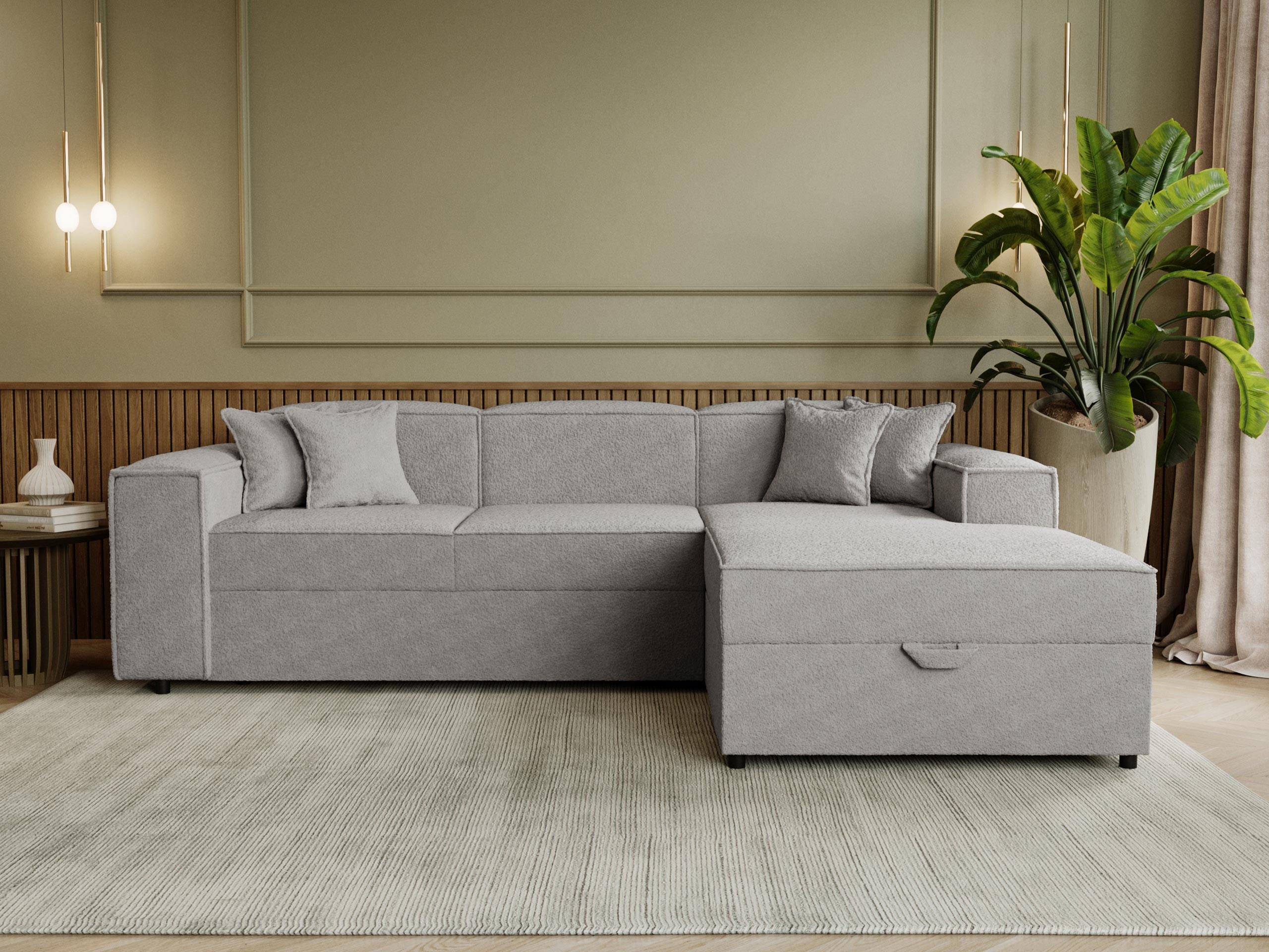 Thumbnail - Mirjan24 Ecksofa, Grau, Textil, 5-Sitzer, Ottomane rechts,L-Form, 253x166 cm, Wohnzimmer, Sofas & Couches, Wohnlandschaf...