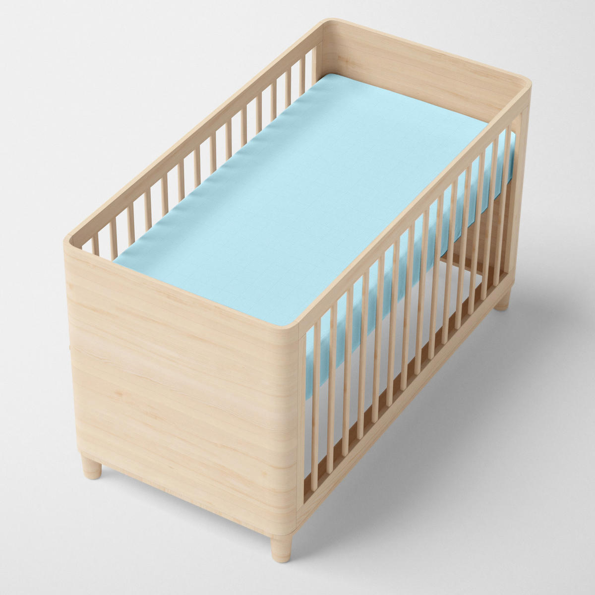 SPANNBETTTUCH basic 60x120x14 cm (kinderbett) blau - Blau, Textil (70/140cm) - Happy Friday