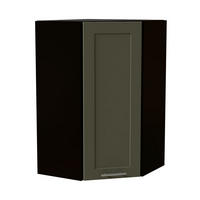 HÄNGESCHRANK Oslo W4/10/60 Schwarz / Reed Green Matt 60 / 60 / 96cm - Schwarz/Grün, Holz/Holzwerkstoff (60/96/60cm) - Feldmann-Wohnen