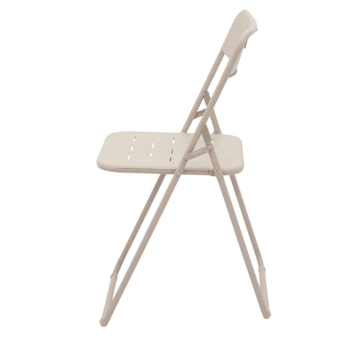 GARTENSET aus Stahl Tisch 60x60x73 cm, Stühle 45x43x76 cm Beige klappbar, pflegeleicht für 2 Personen - Beige, Metall - Modfu