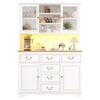 BUFFETSCHRANK Bistro Weiß 118/39.5/180 cm - Weiß, Holz (118/180/39.5cm) - PANGIVO