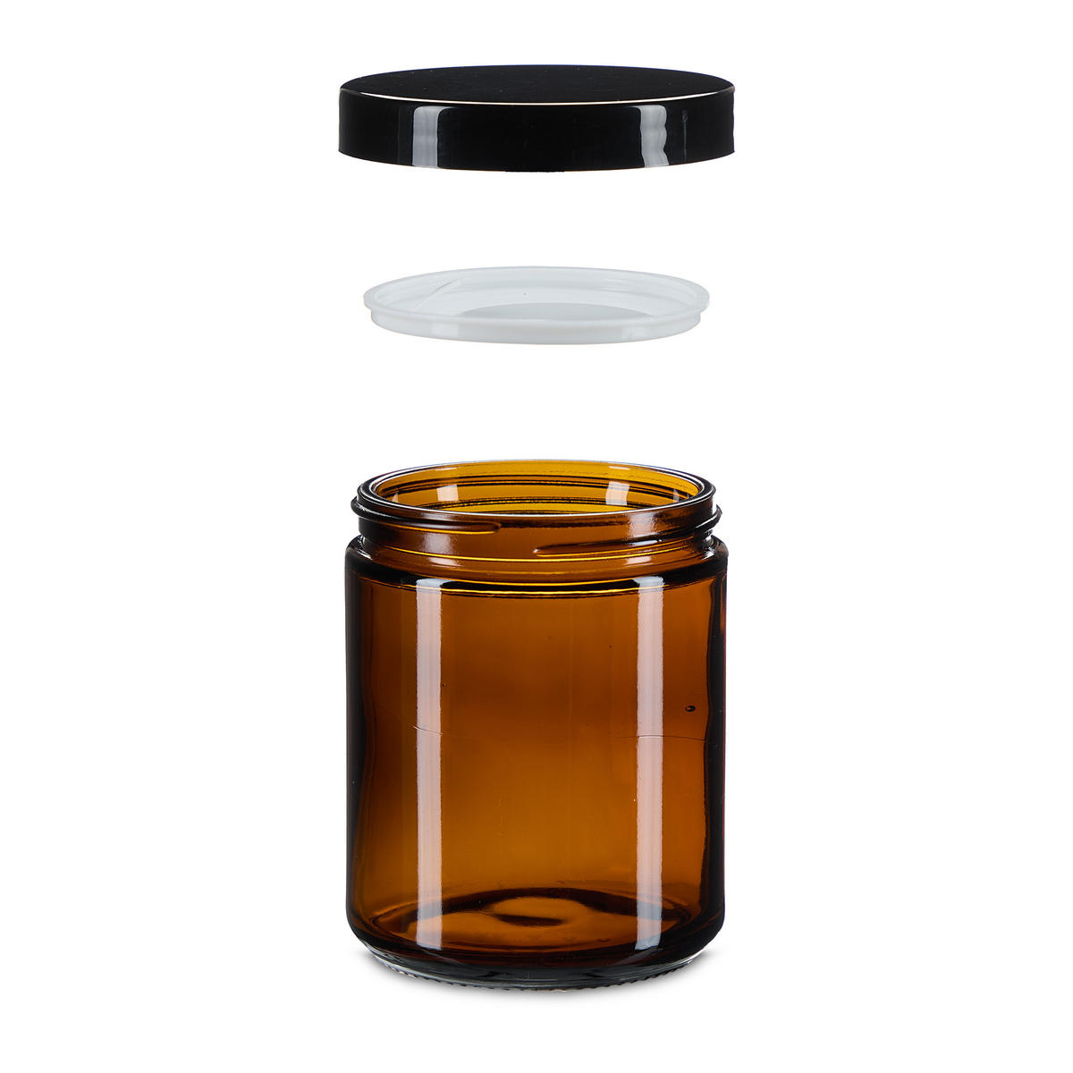 12XSALBENTIEGEL - Braun, Glas/Kunststoff (7/9/7cm) - Relaxdays