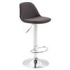BARHOCKER Kilian, Gestell Metall in Chromoptik, Stoff Dunkelgrau - Chromfarben/Dunkelgrau, Textil/Metall (39/100/43cm) - TPFLiving