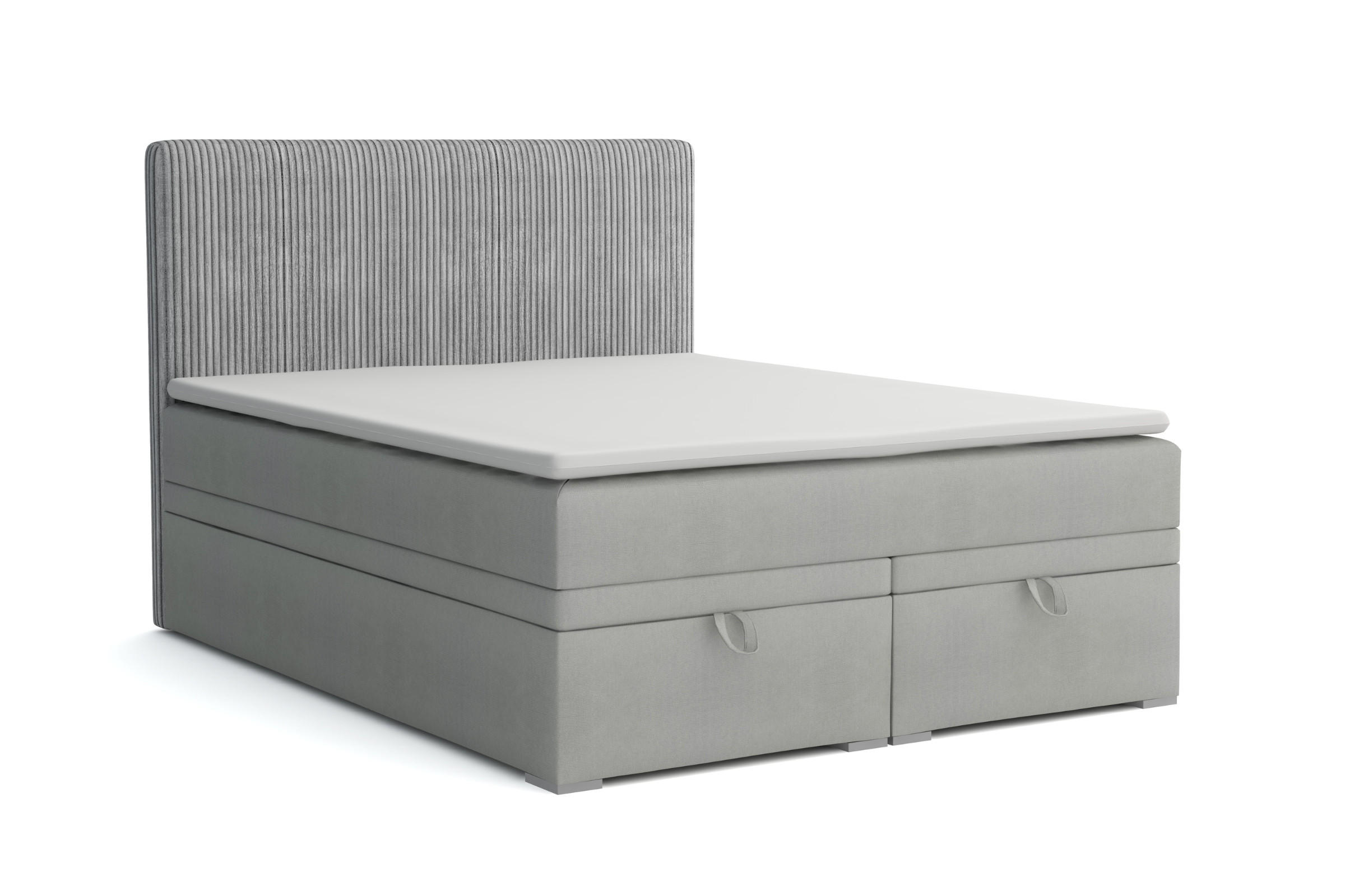 Deine Möbel 24 Boxbett Hellgrau 120x200 cm