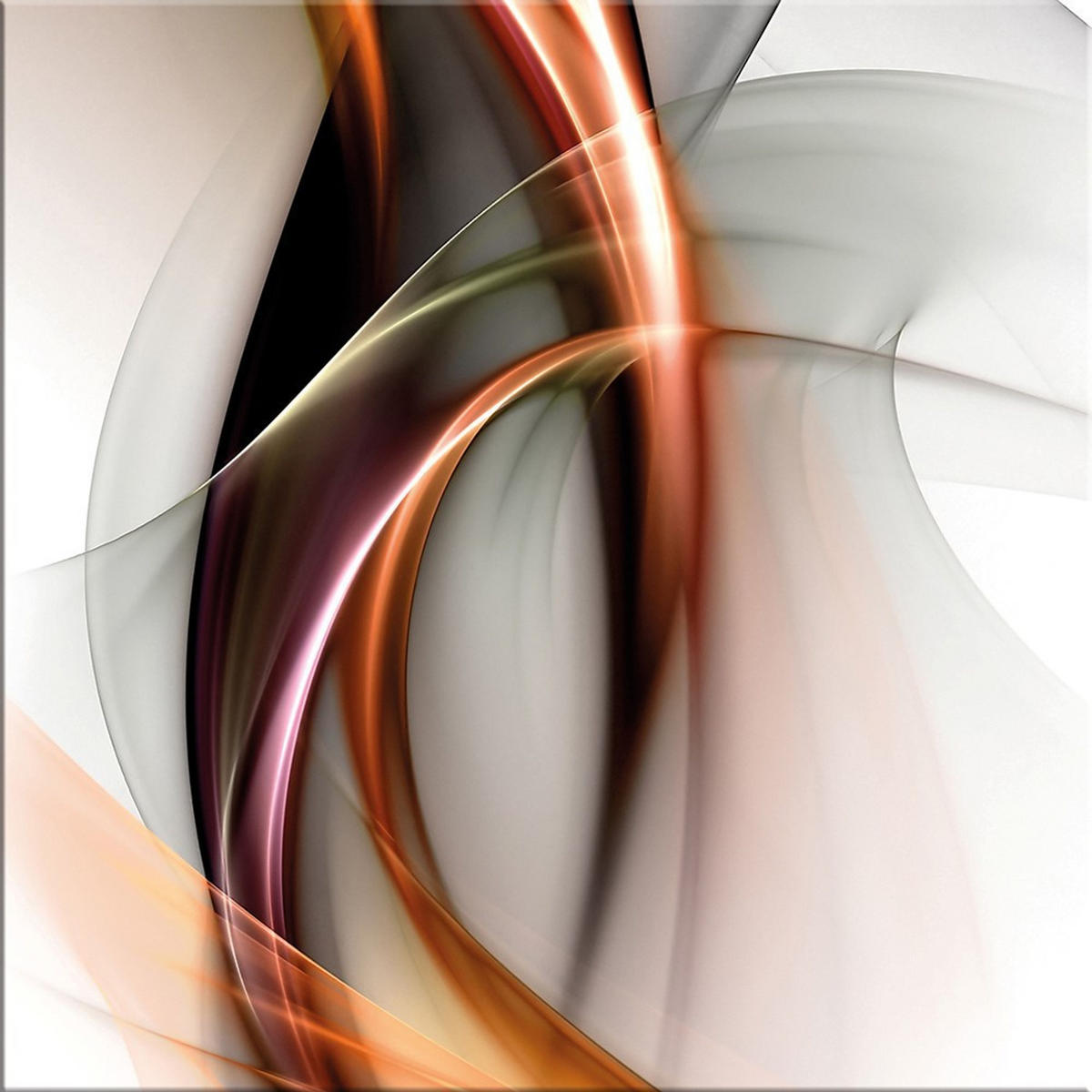 GLASBILD 30×30 cm abstrakt - Orange, Glas (30/30cm) - artissimo