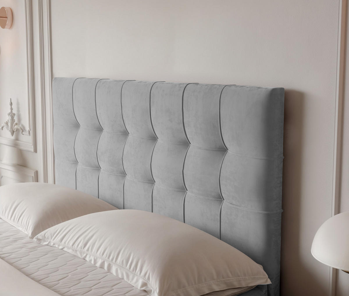 BOXBETT IMPERIAL 160/200 cm, in Hellgrau, mit Matratze und Topper - Hellgrau, Holzwerkstoff/Textil (160/200cm) - Idohome