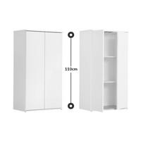 MEHRZWECKSCHRANK Der Schlanke - Weiß, Holzwerkstoff (60/110/34cm) - Mokebo