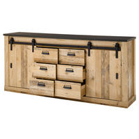 SIDEBOARD Shelton-61 - Braun, Holzwerkstoff (201/91/43cm) - Lomado