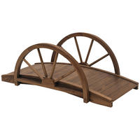 GARTENBRÜCKE DE-18862 mit Halbrad-Geländern Braun - Braun, Holzwerkstoff (100/50/37cm) - ComfortXL
