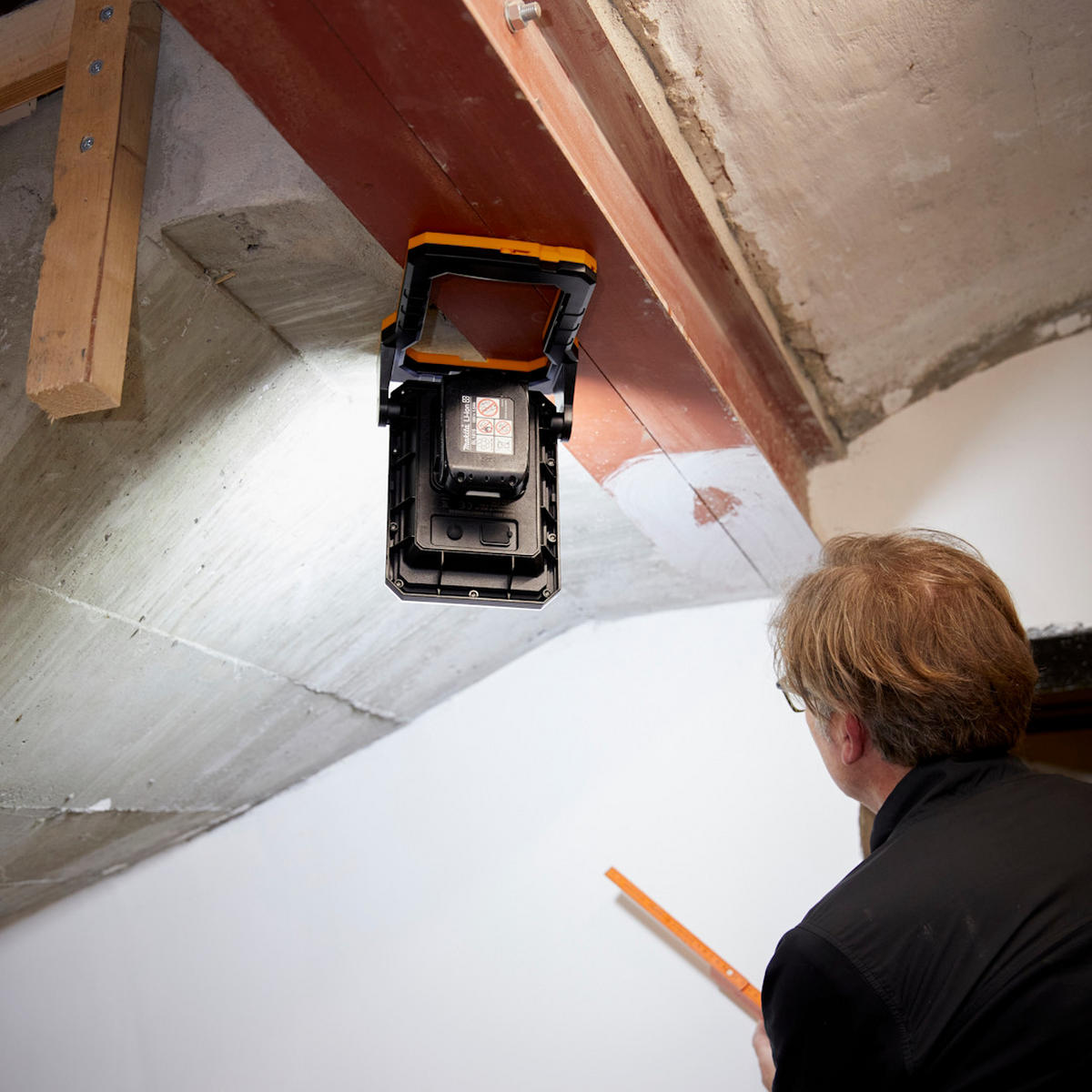 AKKU-LED-BAUSTRAHLER - dimmbar und leistungsstark für Baustellen und Werkstätten, 2er-Set - Schwarz, Kunststoff (9.2/20.8/21.5cm) - Northpoint