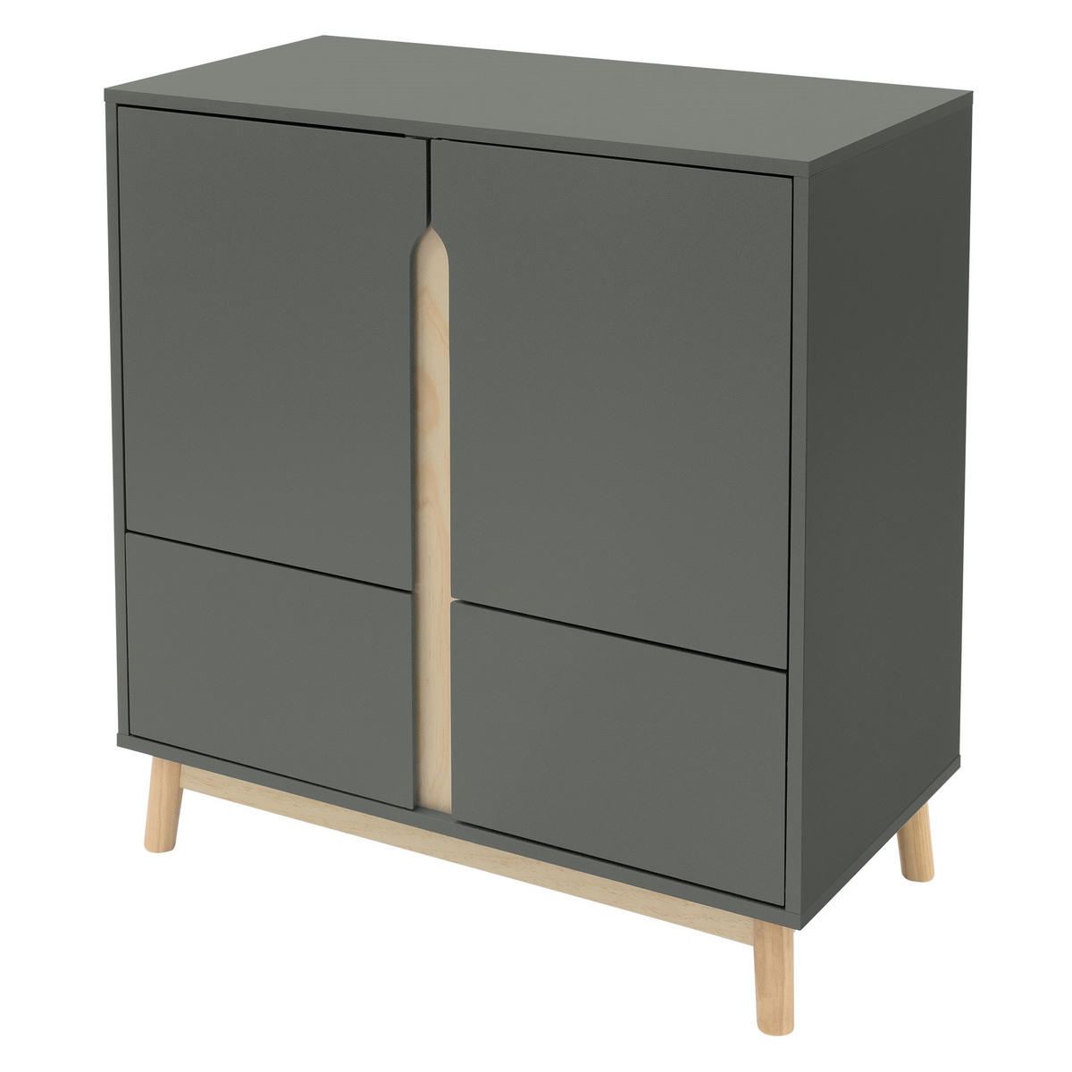SIDEBOARD - Grau, Holz (40/86/80cm) - ML-DESIGN