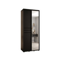 SCHWEBETÜRENSCHRANK 235,2/110/60 2-türig - Schwarz, Holz/Metall (110/235/60cm) - Abiks Möbel