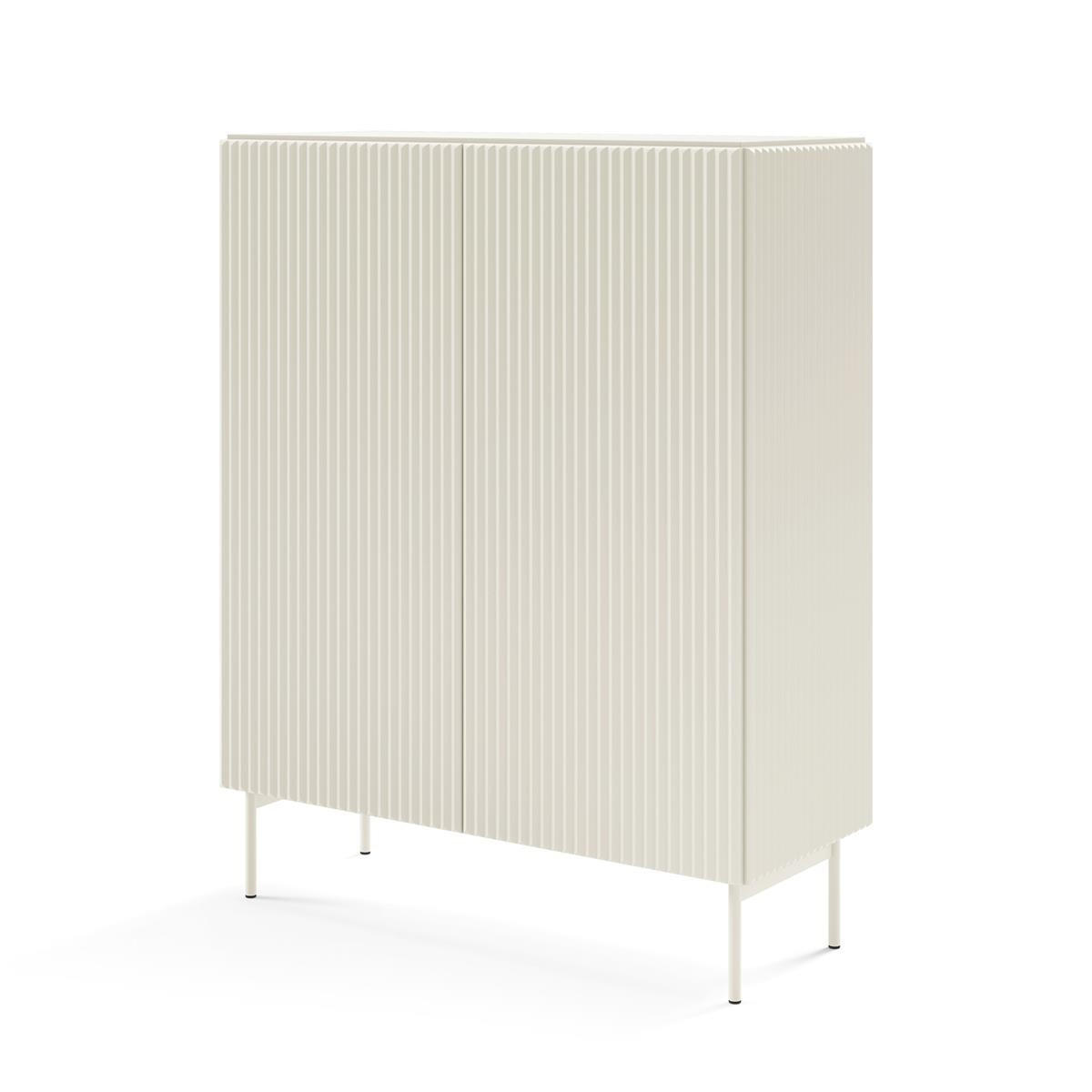 HIGHBOARD Tutti Kaschmir, Hochkommode - Kaschmir, Holzwerkstoff/Metall (99/123/40cm) - Bettso