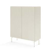 HIGHBOARD Tutti Kaschmir, Hochkommode - Kaschmir, Holzwerkstoff/Metall (99/123/40cm) - Bettso