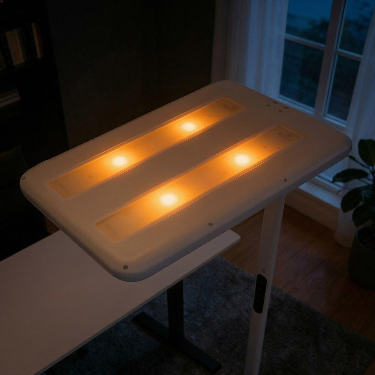 LED Büro Stehleuchte VEKOR - Weiß - Weiß, Metall (6.3/33.5/200cm) - Home Deluxe