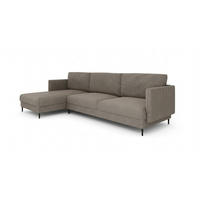 ECKSOFA Helmer Max In Stoff Baloo - Grau, Holzwerkstoff/Textil (164/323cm) - Fun Möbel