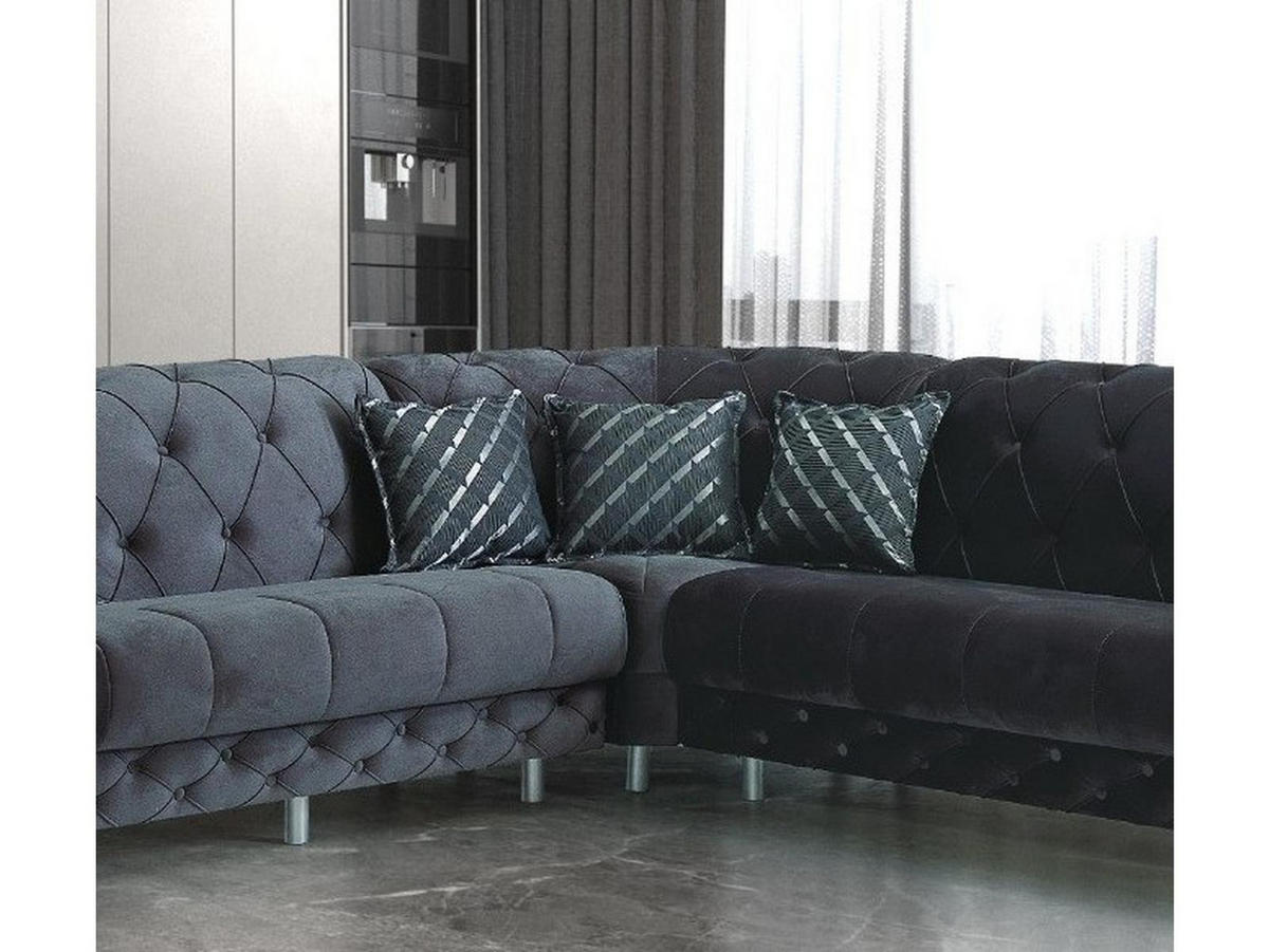 ECKSCHLAFSOFA Shimla Anthrazit - Langer Schenkel Links - Anthrazit, Holzwerkstoff/Kunststoff (310/245cm)