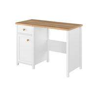 SCHREIBTISCH HUTTO - Weiß, Holzwerkstoff (110/76/52cm) - KONSIMO®