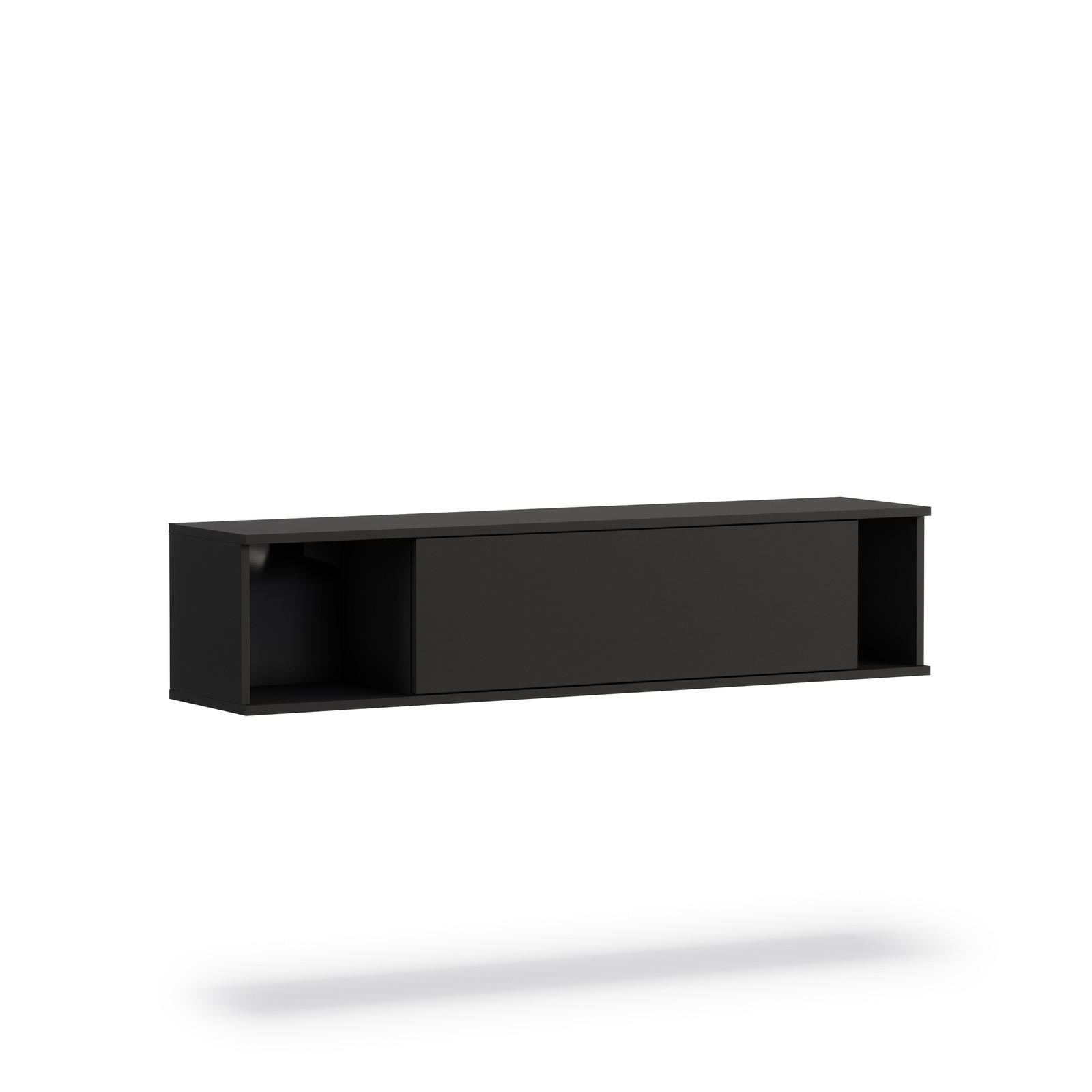 HÄNGESCHRANK Dallas 135/30/30 Schwarz - Schwarz, Holzwerkstoff (135/30/30cm) - Ravio