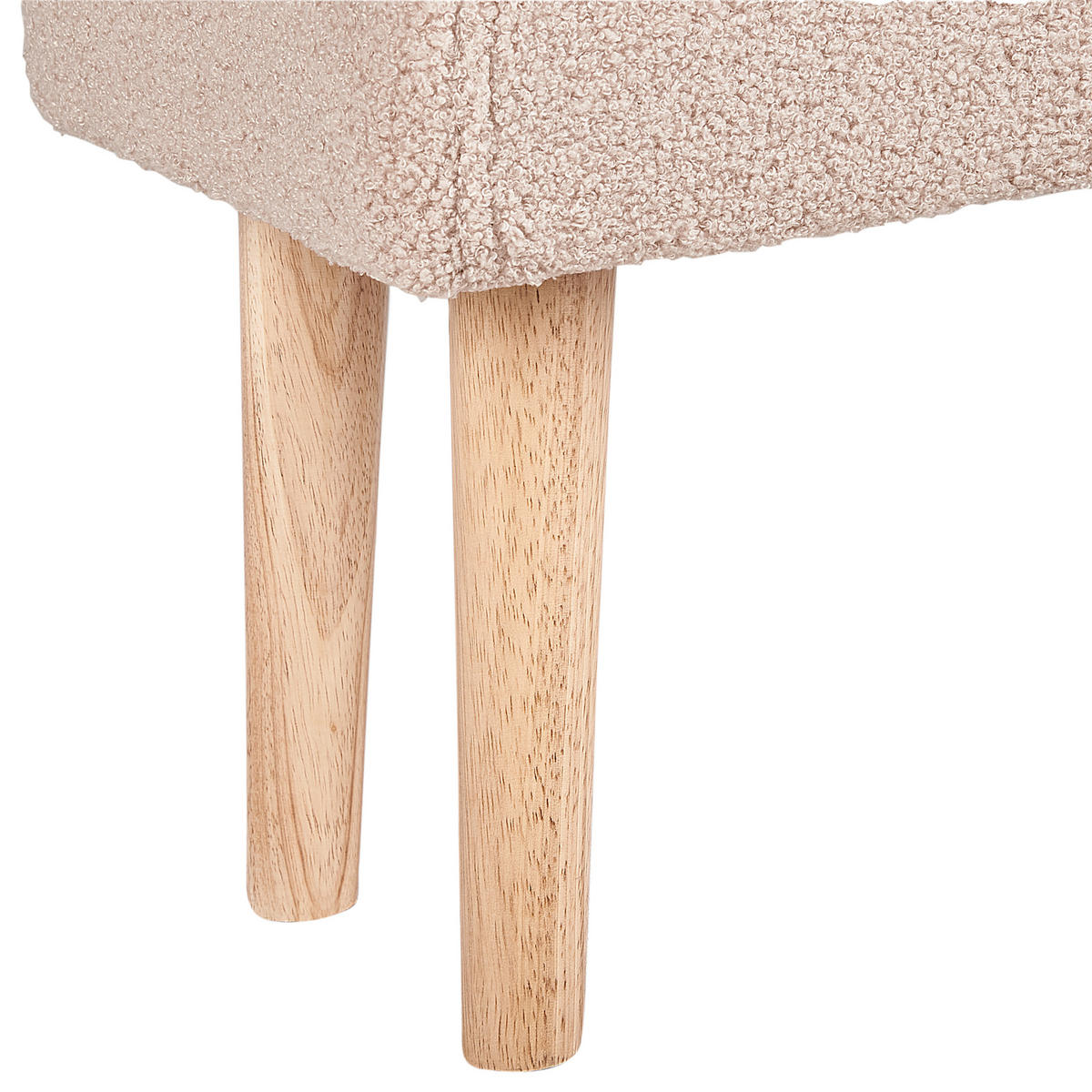 HOCKER Takoma 30/50/35 cm - Beige, Textil (50/35/30cm) - Beliani