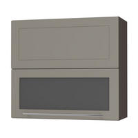 KÜCHENHÄNGESCHRANK Kvantum W8BS/80 Beige Matt / Lava Matt 80 / 32,5 / 72cm - Dunkelgrau/Beige, Holz/Holzwerkstoff (80/72/32.5cm) - Feldmann-Wohnen