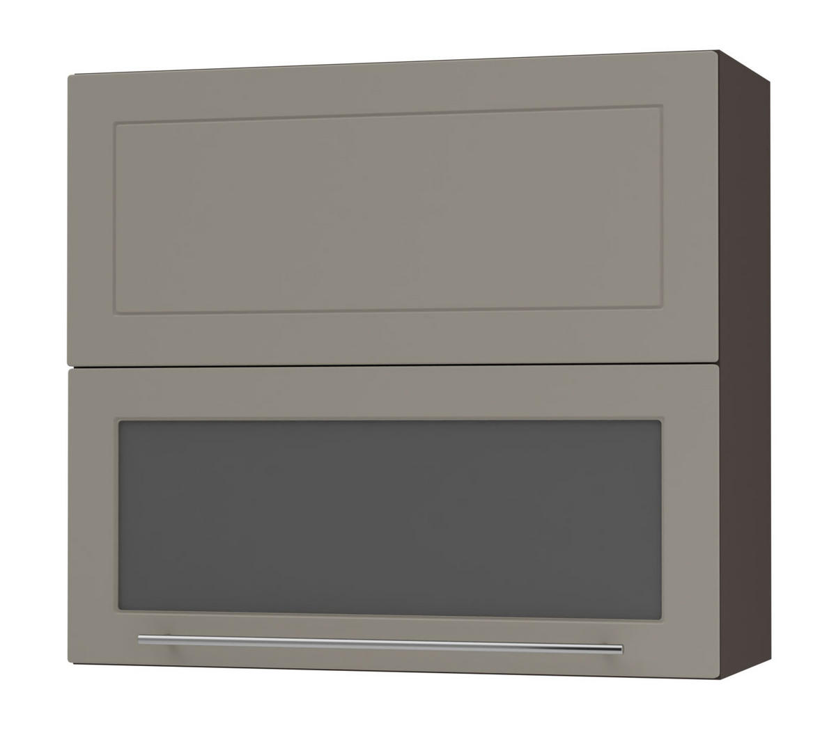 KÜCHENHÄNGESCHRANK Kvantum W8BS/80 Beige Matt / Lava Matt 80 / 32,5 / 72cm - Dunkelgrau/Beige, Holz/Holzwerkstoff (80/72/32.5cm) - Feldmann-Wohnen