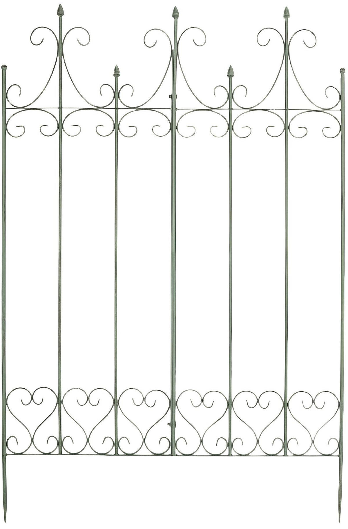 RANKGITTER Kalle 100x2x150cm Metall Antik-Grün Rankhilfe - Grün, Metall (100/150/2cm) - DELUKE