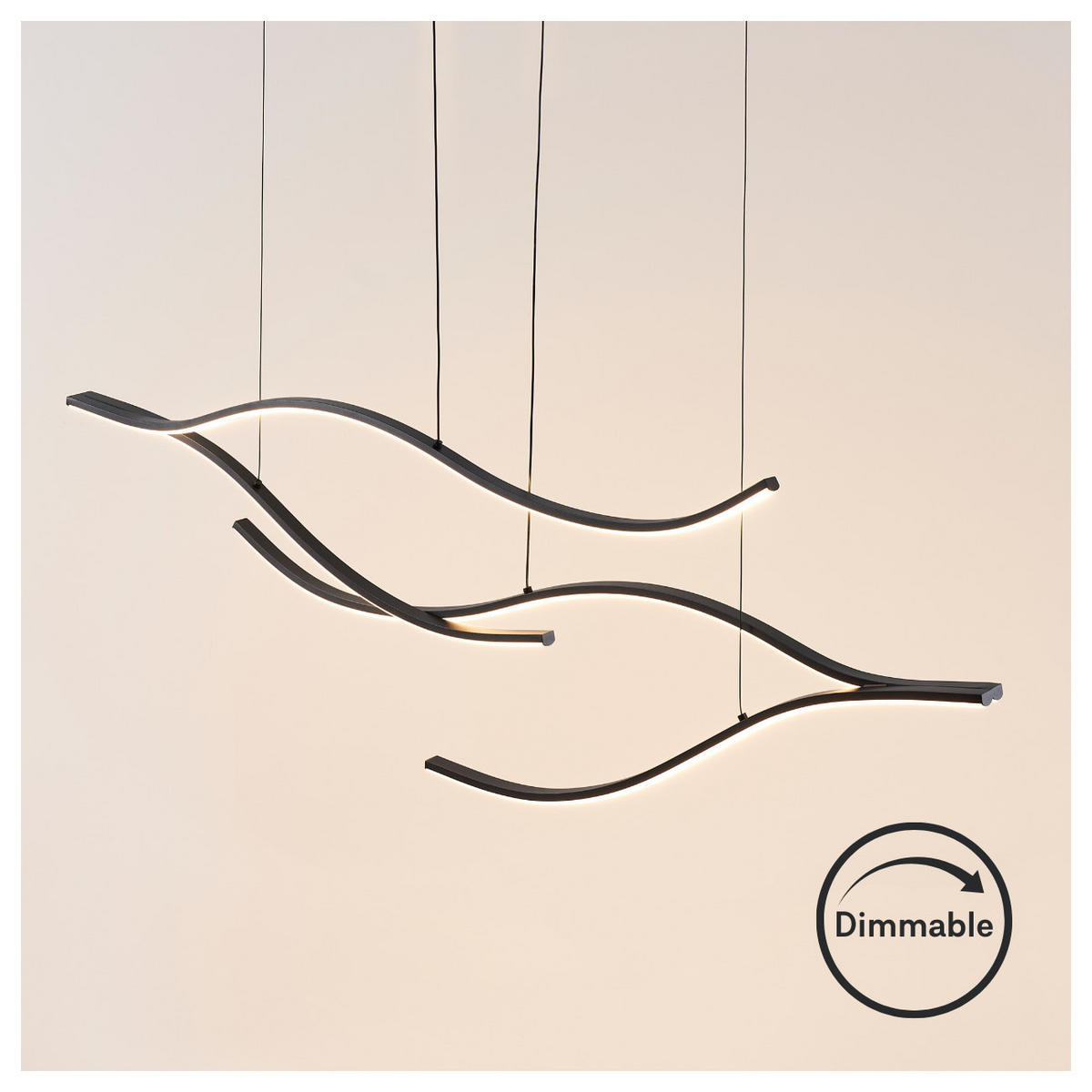 HÄNGELEUCHTE Portofino, Schwarz, 112cm - Schwarz, Metall (112/112/32cm) - KOSILUM