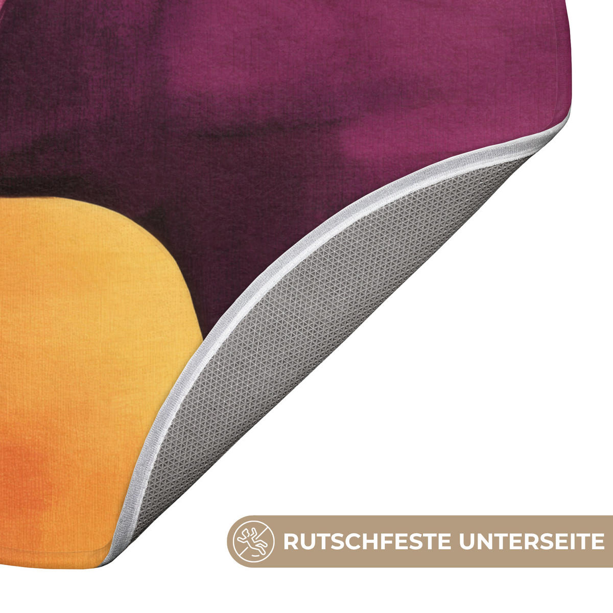 KOUPELNOVÁ PŘEDLOŽKA Tvary - abstraktní - barevné 70x70 cm - terakotová, textil/plast (70/70cm) - OnlyWow