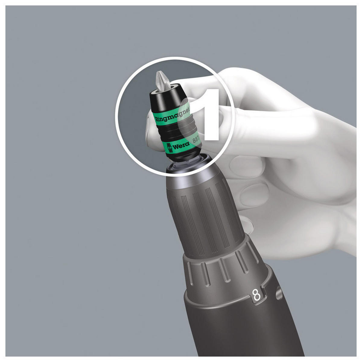RAPIDAPTOR Universalhalter 887/4 RR SB, mit Ringmagnet - Multicolor, Kunststoff (165/60/23cm) - Wera