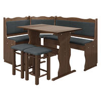 ECKBANKGRUPPE Mini - Hellbraun/Dunkelgrau, Holz (145/87/105cm) - MIRJAN24