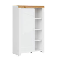 BÜCHERREGAL Hella Weiß und Holz - Weiß, Holzwerkstoff (98/157/42cm) - Petits-meubles