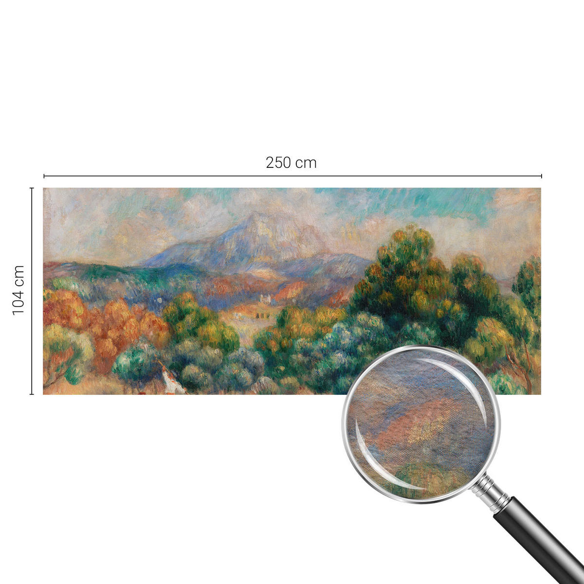 FOTOTAPETE 250x104 cm - Berglandschaft - Grün, Textil (250/104cm) - Wallfluent
