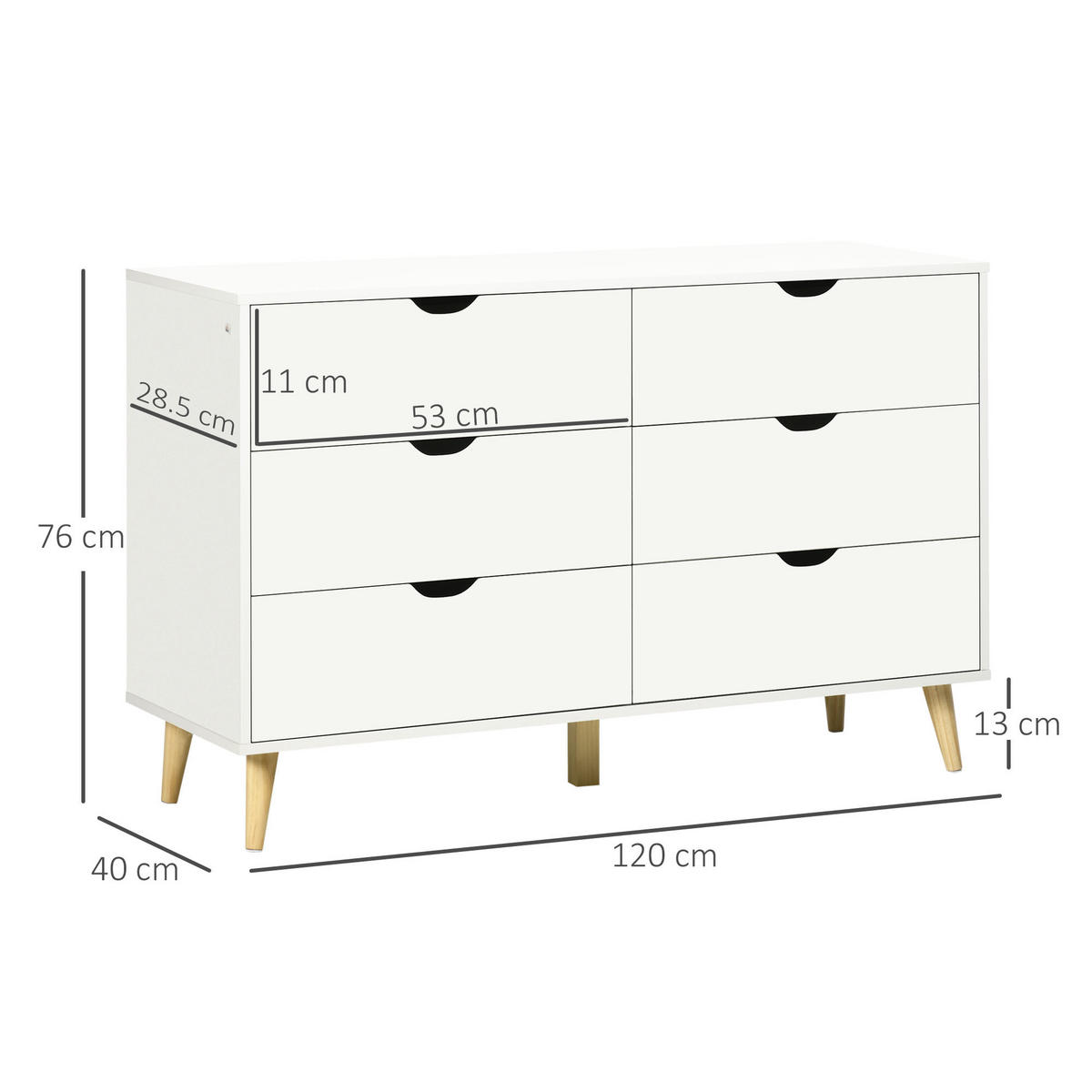 NACHTTISCH Weiß 1 Stück - Weiß, Kunststoff (120/76/40cm) - GiPP