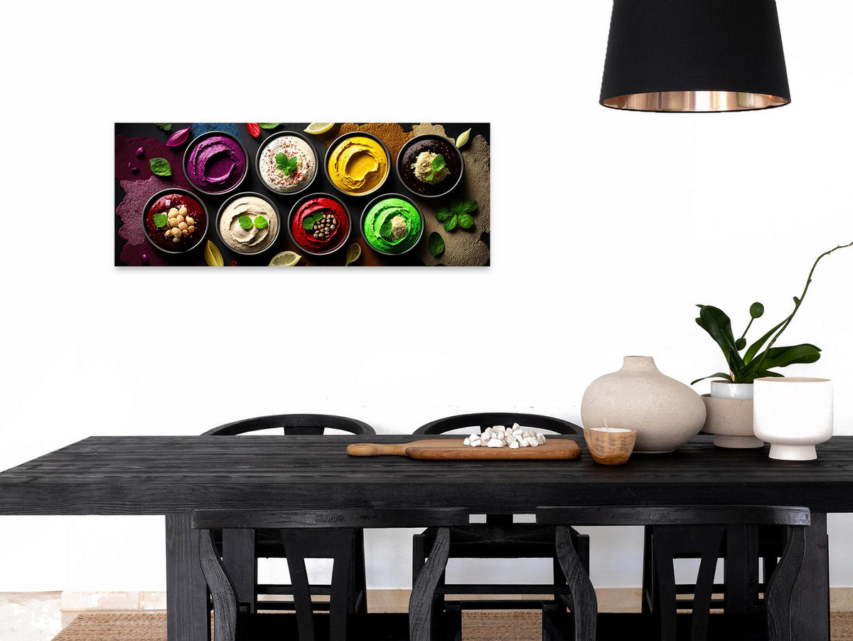 GLASBILD 80x30 cm Küche orientalisch modern - Multicolor, Glas (80/30cm) - artissimo