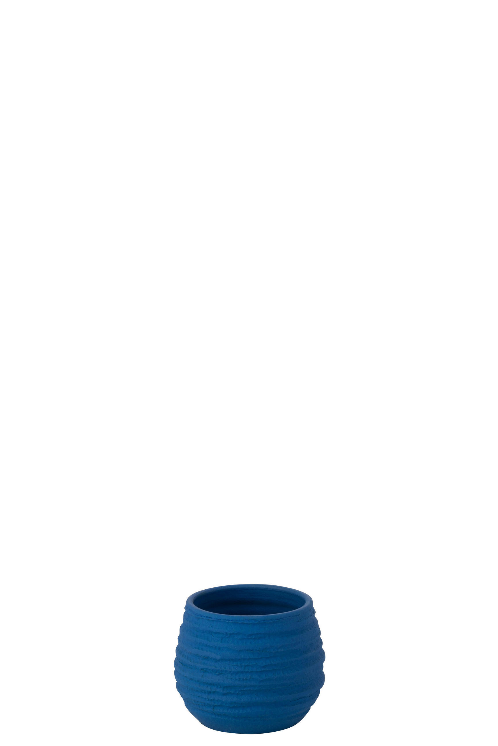 BLUMENTOPF FIESTA - Töpferei - Blau - S - Ø 14 cm - Blau, Keramik (14/14cm) - J-Line