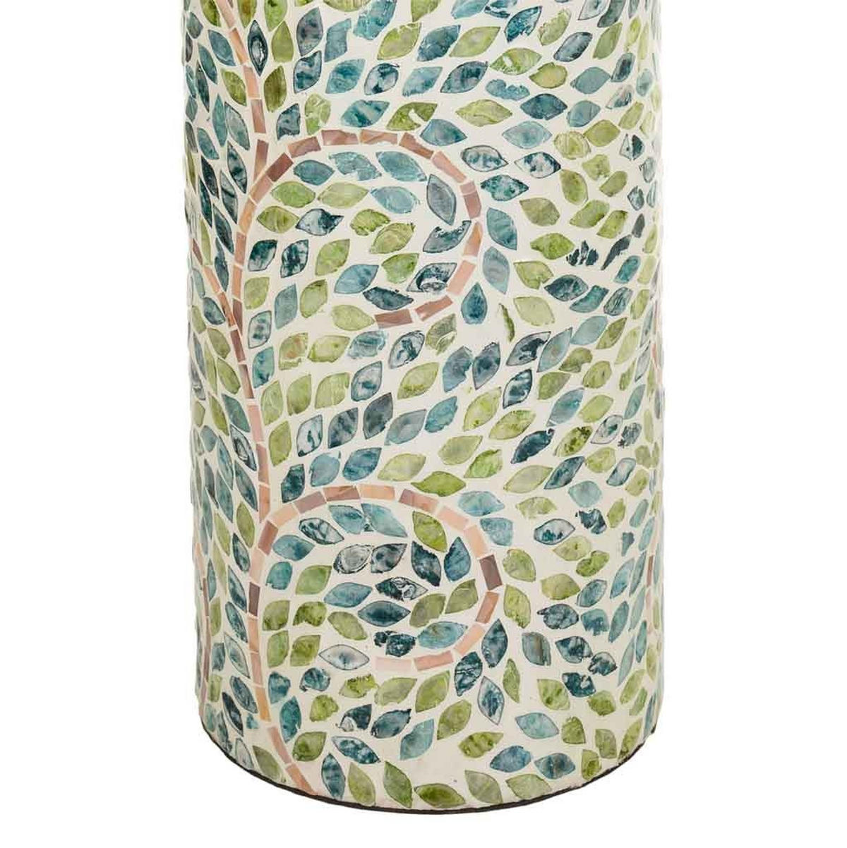 SCHIRMSTÄNDER aus Capiz, grün, 20x56cm - Grün, Holzwerkstoff (20/56/20cm) - Wanderlust