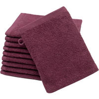 WASCHHANDSCHUH, 10er-Set, 16x21 cm, 100% Baumwolle, Rot - Brombeere, Textil (16/21cm) - Zollner