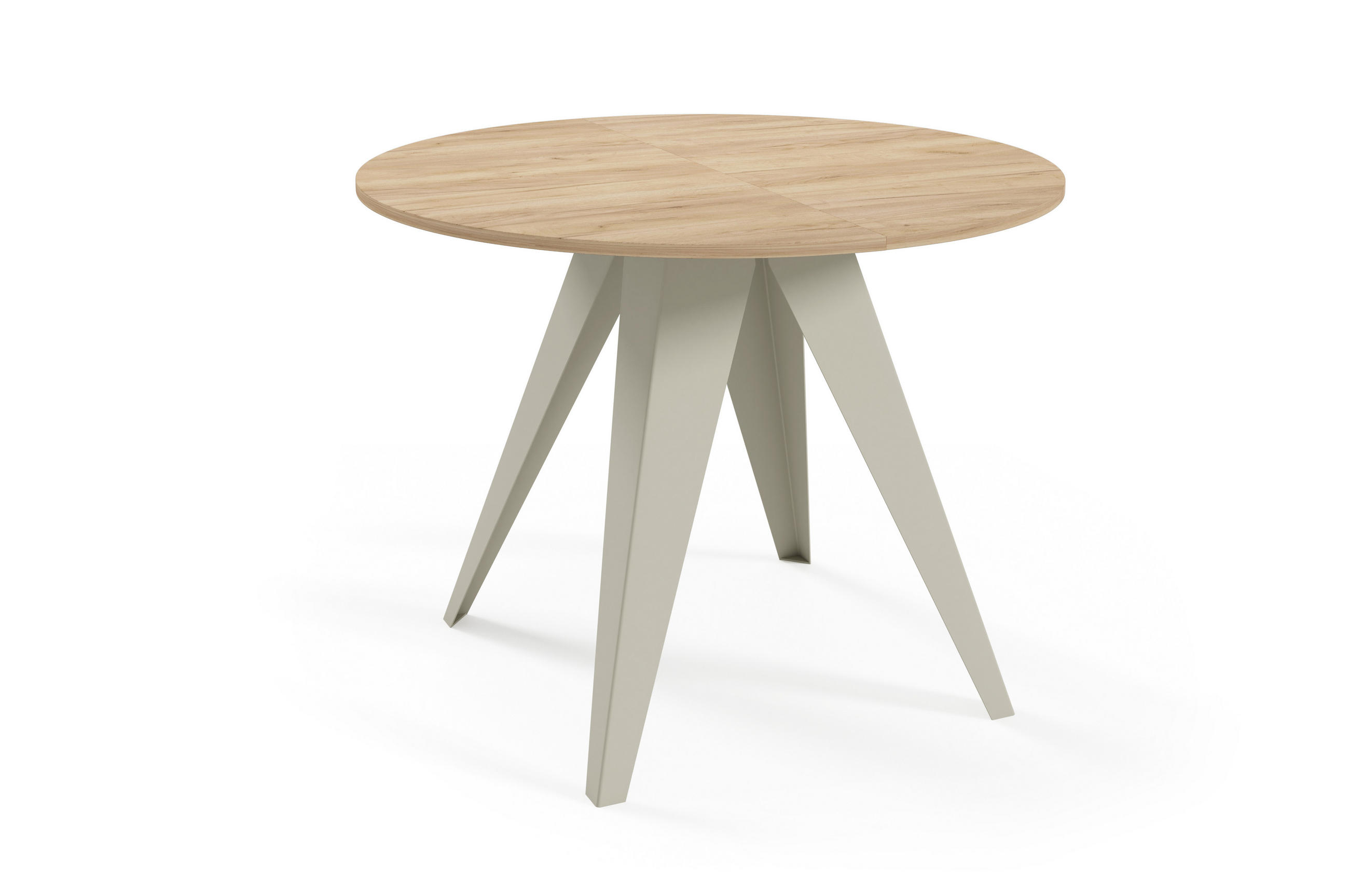 ESSTISCH Gerda - Honigeiche/Kaschmir, Holzwerkstoff/Metall (90/90/76cm) - Meblini