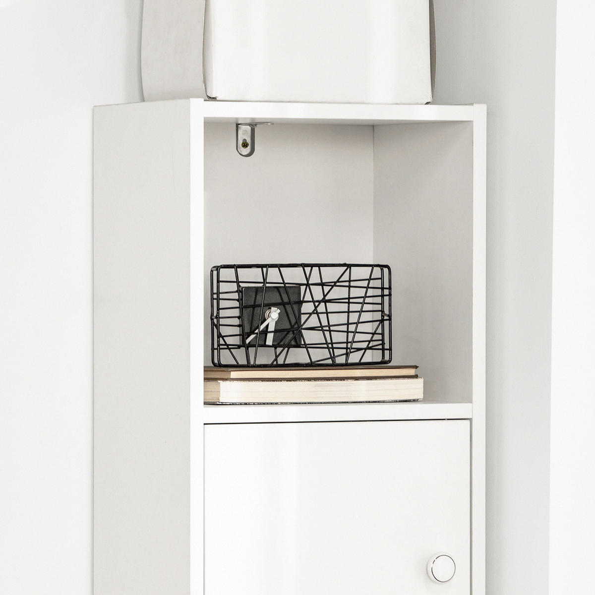 HOCHSCHRANK Weiß - Weiß, Holzwerkstoff (33/188/24cm) - SoBuy