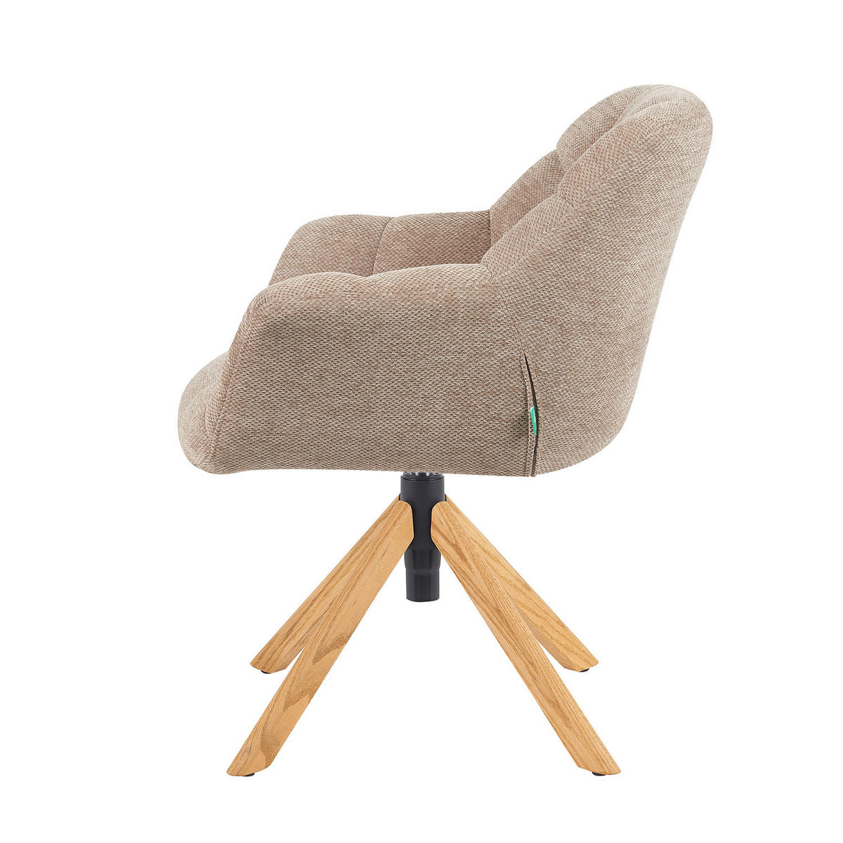 BÜROSTUHL Mika-Iven - Honigeiche/Beige, Eichenholz/Holz (65/82/66cm) - DUBI Möbel