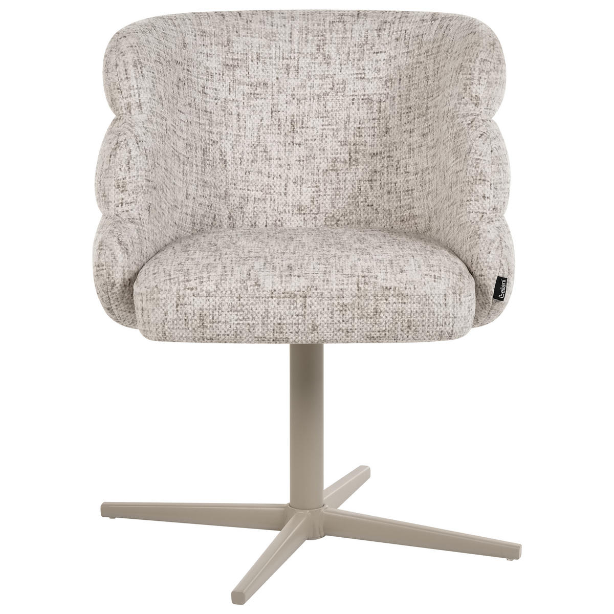 ESSZIMMERSTUHL drehbar Stoff Hellbeige Youngstown - Beige, Textil/Metall (59/78/63cm) - Beliani