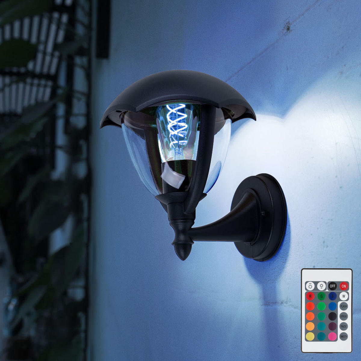 LED WANDLEUCHTE Aluminium Schwarz - Schwarz, Glas (20/20/23.8cm)