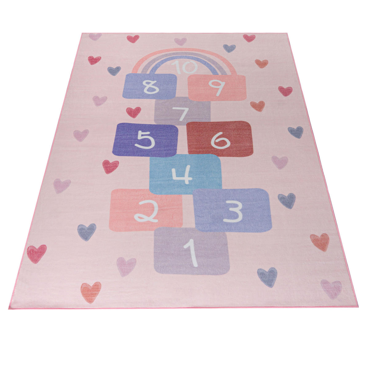 BARNMATTA rosa hopphage - 120 x 170 cm - Rosa, Textil (120/170cm) - Mazovia