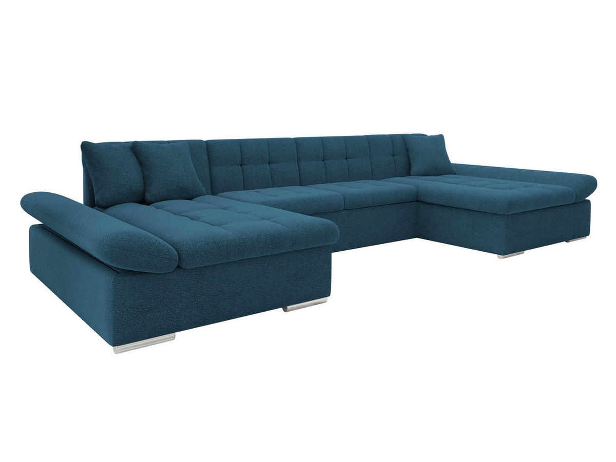 WOHNLANDSCHAFTEN Alia - Blau, Holz/Textil (360/75/160cm) - MIRJAN24