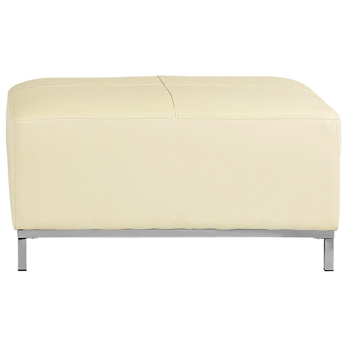 ECKSOFA linksseitig mit Ottomane Leder Beige Oslo - Beige, Leder (270/151cm) - Beliani