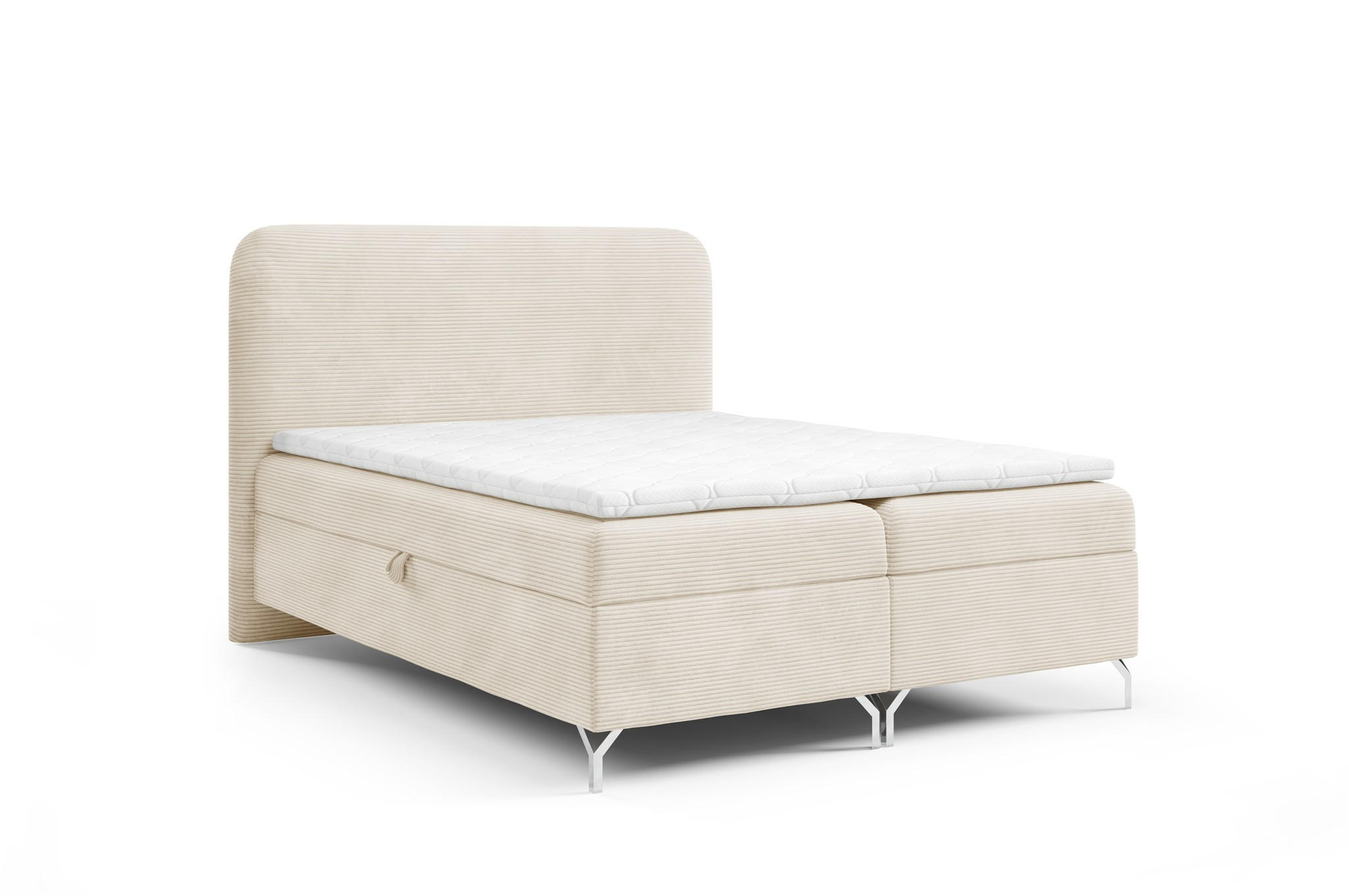 BOXBETT Emilio - Creme, Holzwerkstoff/Textil (160/200cm) - Fun Möbel